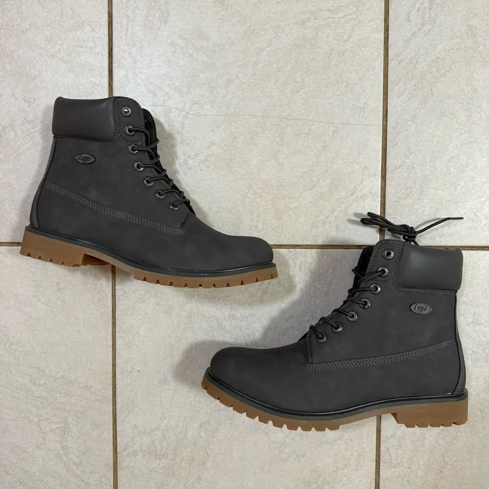 Lugz Men's Charcoal and Tan Boots
